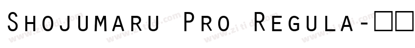 Shojumaru Pro Regula字体转换 Shojumaru Pro Regula字体转换